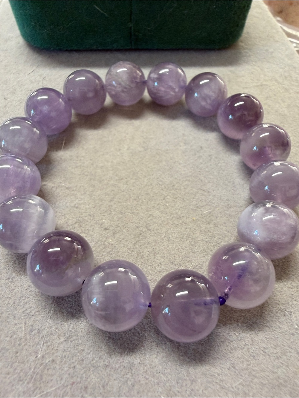 Lavender Amethyst Beaded Stretch Bracelet - Brand